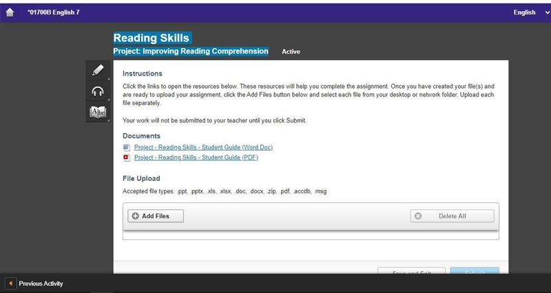 Hurry 50 pts Reading Skills Project: Improving Reading Comprehension look click PDF-example-1