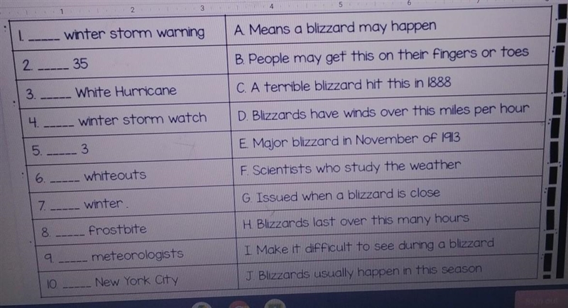 Match A-J with 1-10 (please don't put random answers.) ​-example-1