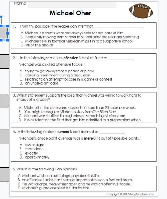 Please read the passage and then, answer the questions, please! Thank you for your-example-2