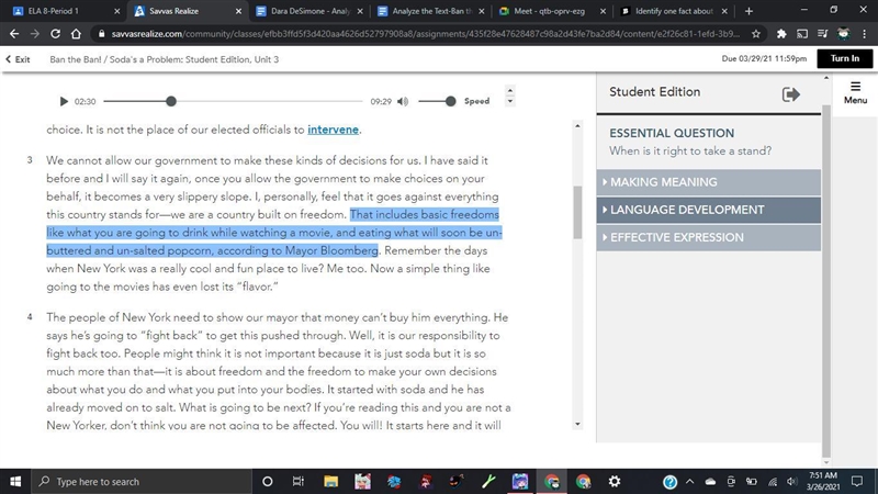 Identify one fact about mayor Bloomberg and the soda ban that both authors cite. Note-example-2