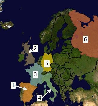 Analyze the map below and answer the question that follows. The country labeled with-example-1