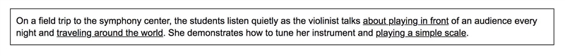 On a field trip to the symphony center, the students listen quietly as the violinist-example-1