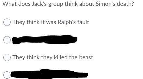 What does Jack's group think about Simon's death?-example-1