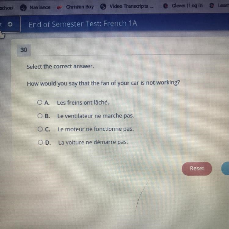 How do you say that the fan of your car is not working?-example-1