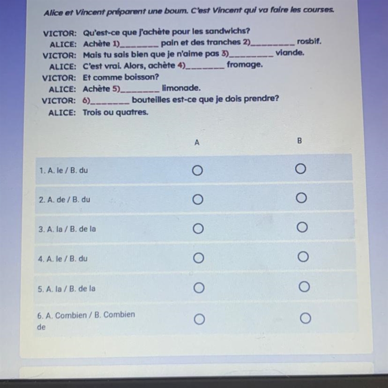 Complete the dialogues by selecting the appropriate words or expressions.-example-1