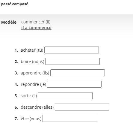 Donnez la forme correcte de chaque verbe.-example-1