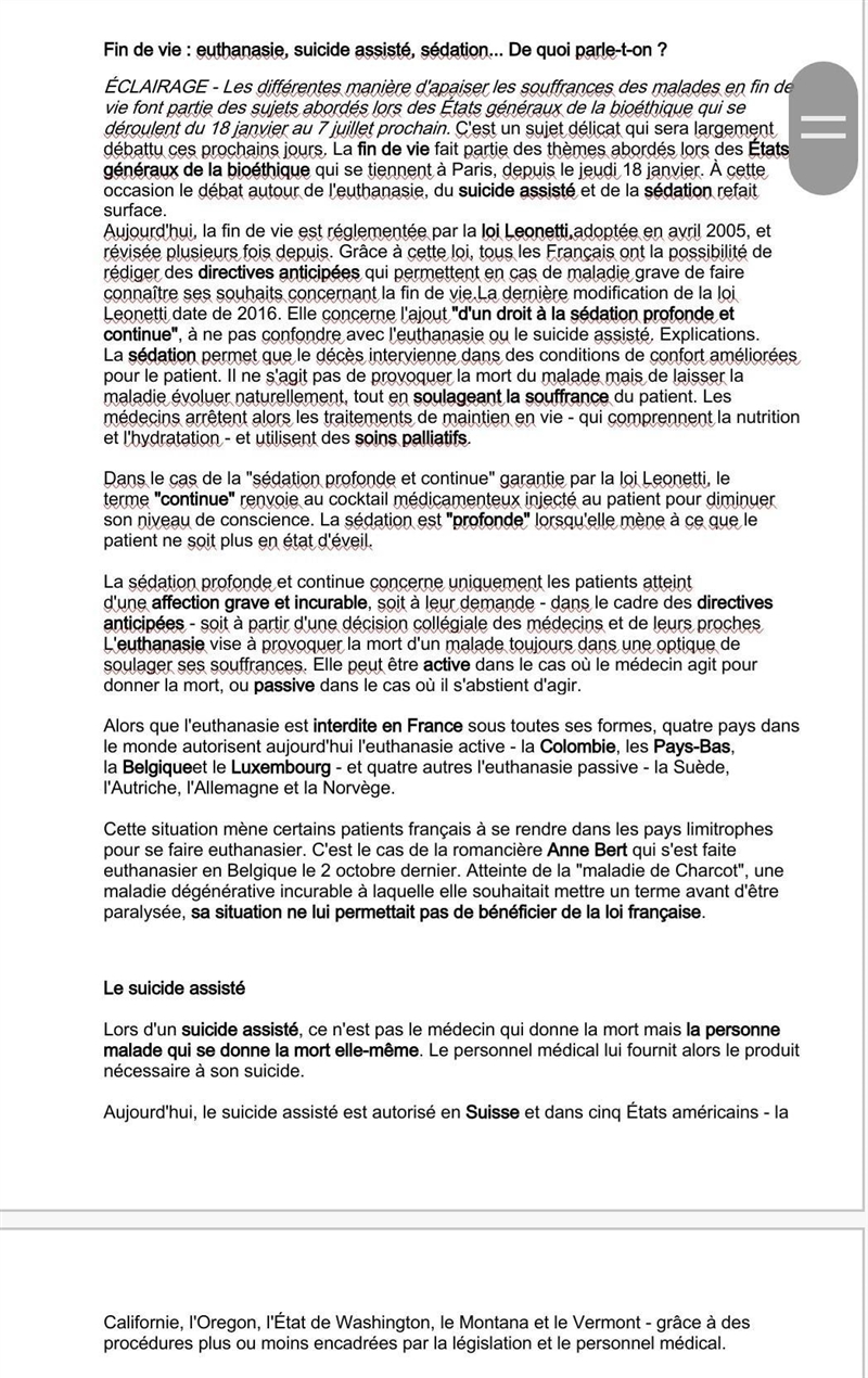 Quelqu'un peut m'aider ? J'ai besoin d'un résumé de ce texte. (​-example-1