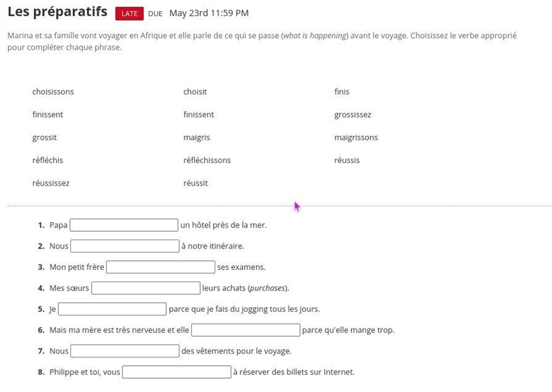 Can you guys help with this french assignment in VHL-example-1