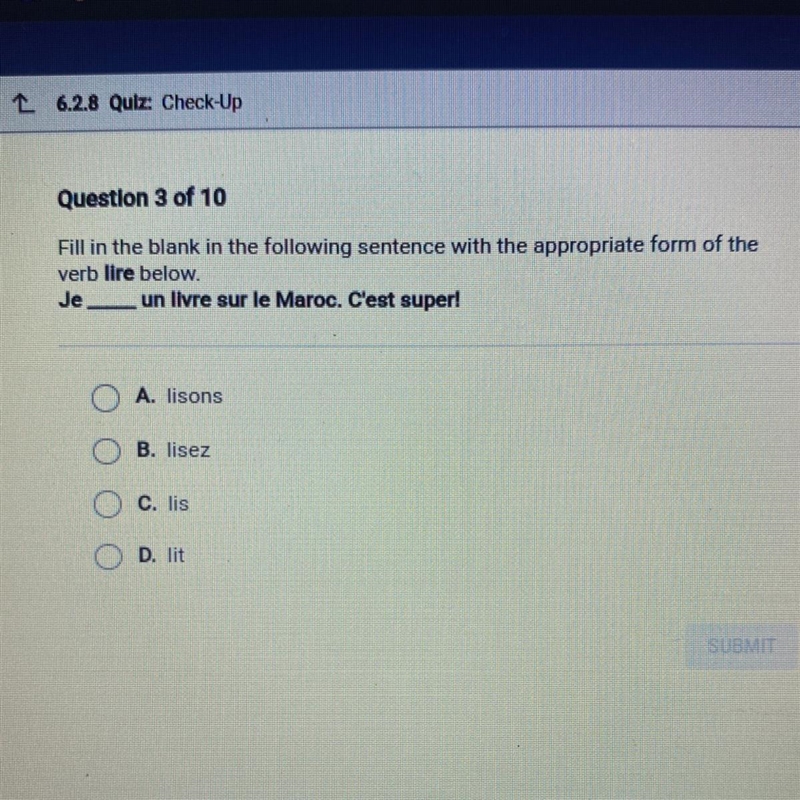 Fill in the blank in the following sentence with the appropriate form of the verb-example-1