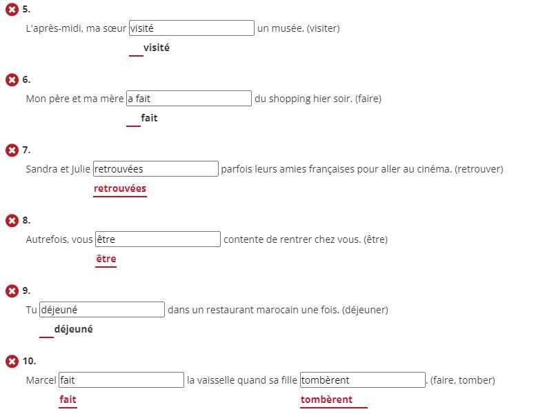 Complete each sentence with the passé composé or the imparfait of the verb in parentheses-example-1