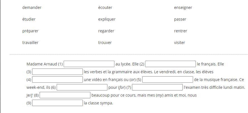 Complete the paragraph with the correct forms of verbs in the list. Some verbs will-example-1