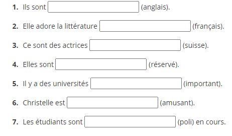 Write in the correct forms of the adjectives.-example-1