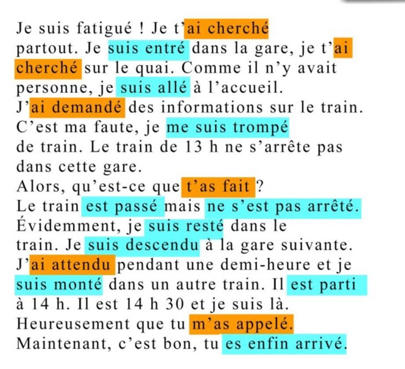 Qui peut m'écrire un petit texte au passé composé svp!!-example-1