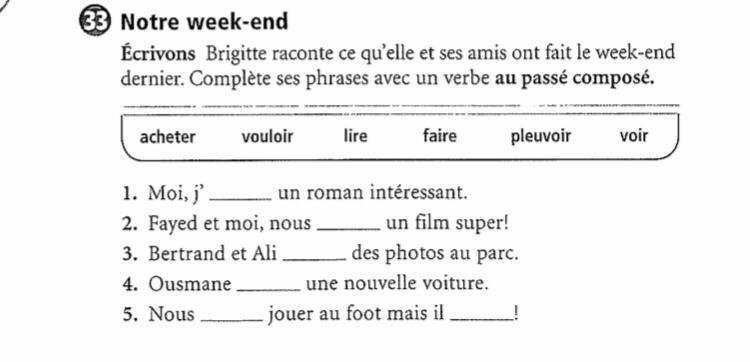 Exercises with passé composé.-example-1