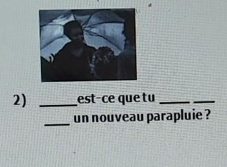 Ssction 3: complete the dialogue using the picture in FRENCH. ​-example-1