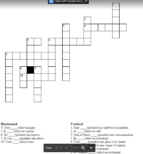 French Crossword You guys can split up the problems so one person can do Horizontal-example-1