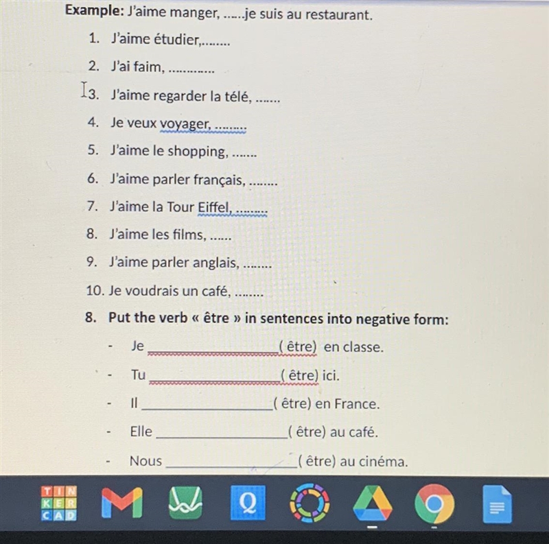 Vous___(etre) au restaurant. Ils____(etre) en classe Elles_____(etre) ici. Please-example-1