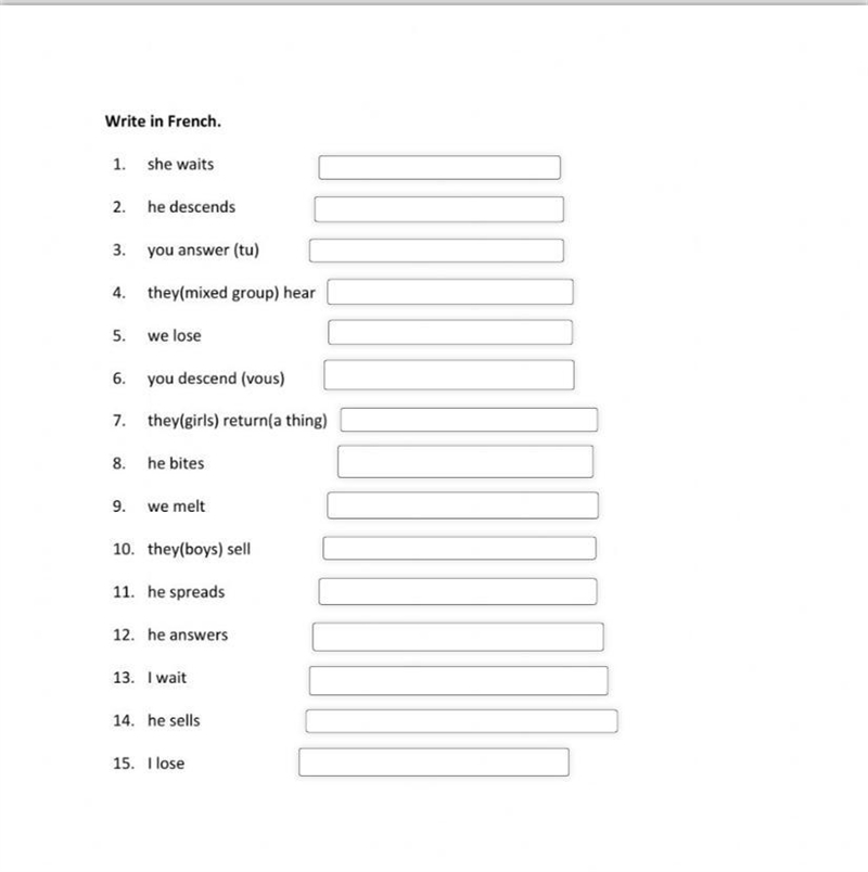 FRENCH WORK . PLZ HELP ME-example-1