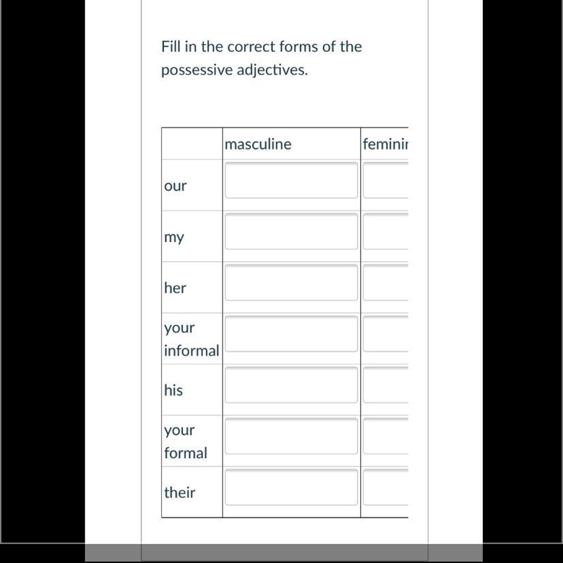 CAN ANYONE HELP PLS BESTIES??? the three name of the charts are masculine feminine-example-1