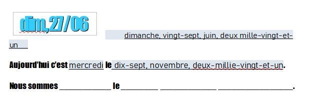 I'm doing this date's packet in French, and I don't know what I am supposed to fill-example-1