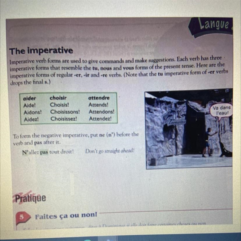 Please help !!!! Please it’s due soon The imperative Imperative verb forms are used-example-1