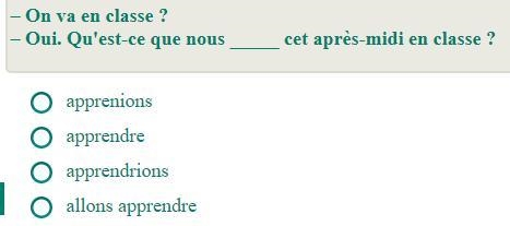 Choisis la meilleure conjugaison pour completer la phrase suivante.-example-2