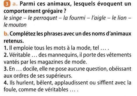 Parmi ces animaux lesquels évoque un comportement grégaire-example-1