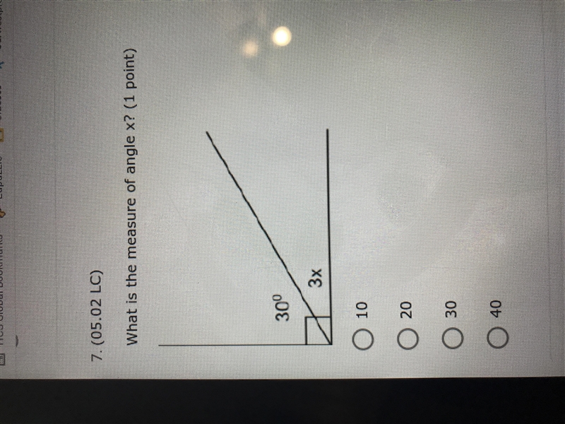 What is the measure of the angle x-example-1