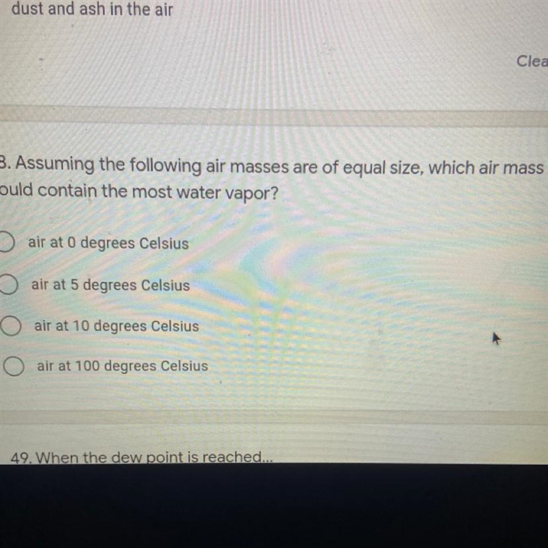 HELPPP PLEASEEE Assuming the following air masses are of equal size, which air mass-example-1