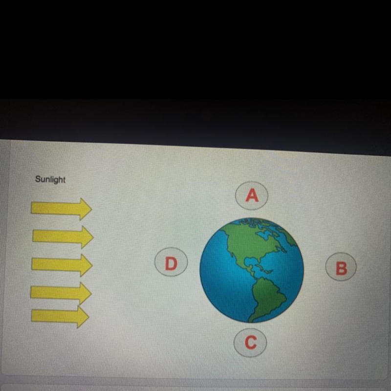 Sunlight А D B С 9. Check all letters where the position of the moon would create-example-1