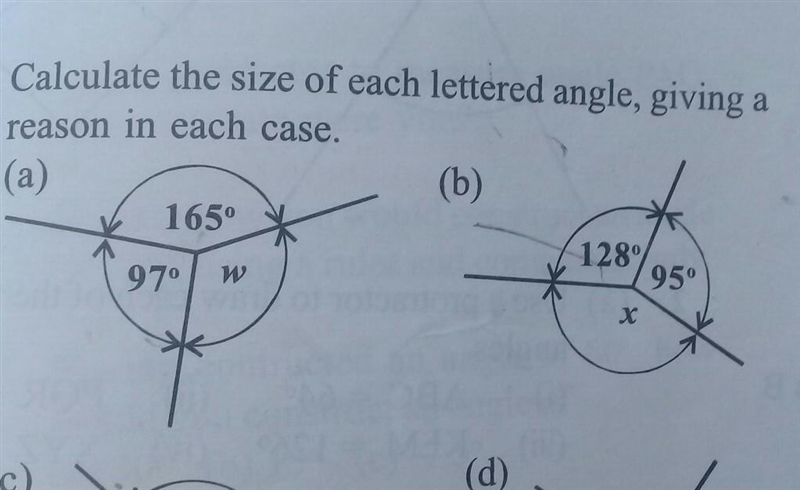 2. Calculate the size of each lettered angle, giving a reason in each case. (a) (b-example-1