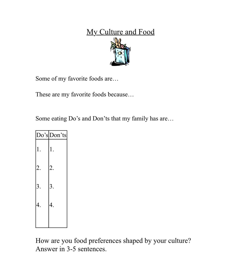 My culture and food questions-example-1