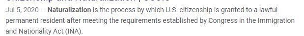 Naturalization is a legal process by which a person A. gives up his or citizenship-example-1