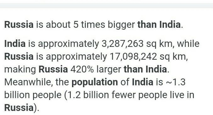 Is the population of India bigger than the population of Russia? why yes/no​-example-1