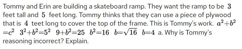 Tommy and Erin are building a skateboard ramp. They want the ramp to be 3 feet tall-example-1