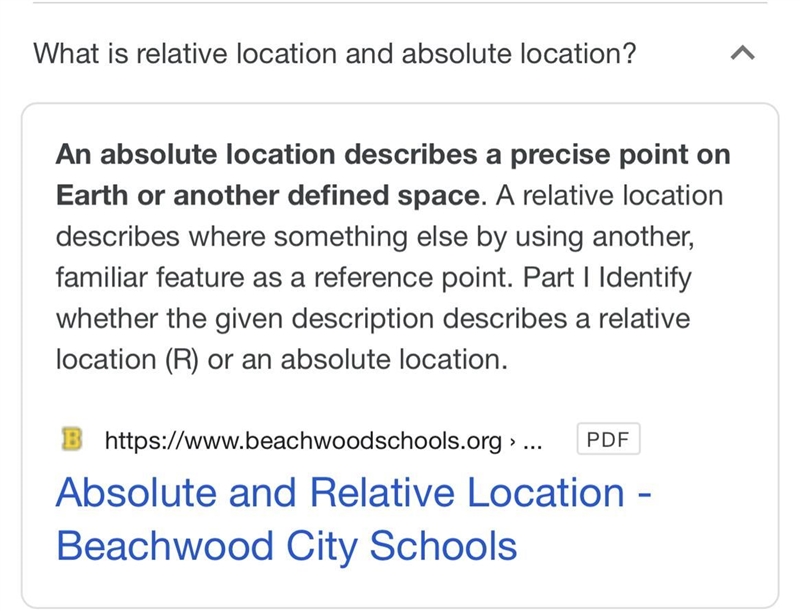 Relative location is not very specific - it's more like saying, "I am a few minutes-example-1