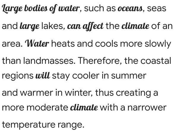 1a. What 5 factors shape weather & climate? 1b. How do weather & climate differ-example-1