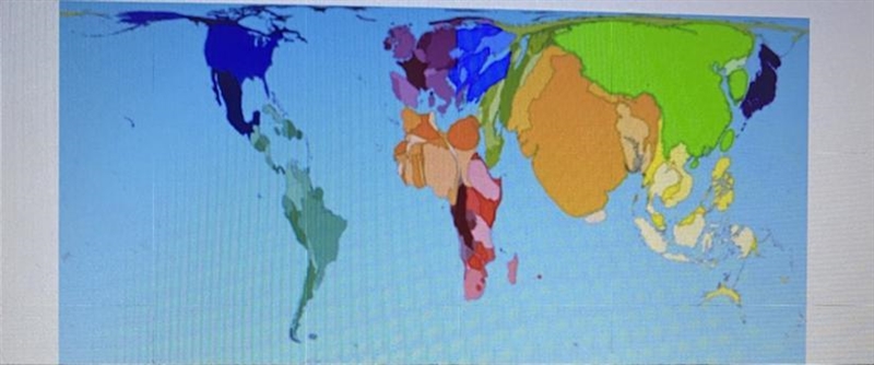 Look at the map. Which element of the map best illustrates its bias? A. The colors-example-1