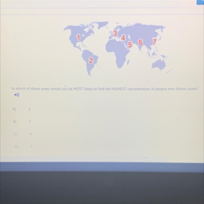 In which of these areas would you be MOST likely to find the HIGHEST concentration-example-1