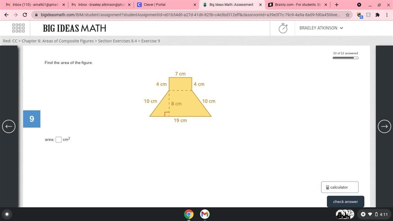 Find the area of the figure.-example-1