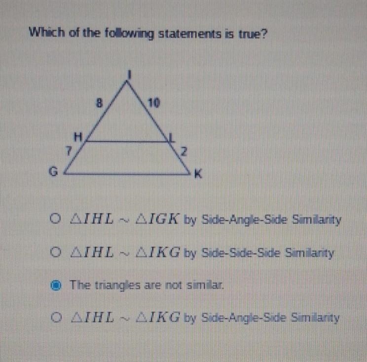 HELL! IHL - IGK by Side-Angle-Side Similarity IHL - IGK by Side-Side-Side Similarity-example-1