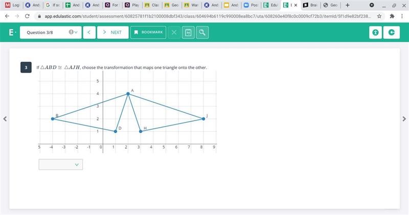 HELP ME PLS BEEN WORKING ON THIS QUISTION FOR 20 MIN reflection , rotation , dilation-example-1