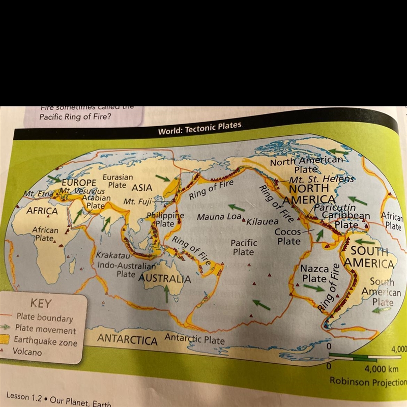 5. In what direction is the Pacific Plate moving in relation to the Eurasian Plate-example-1