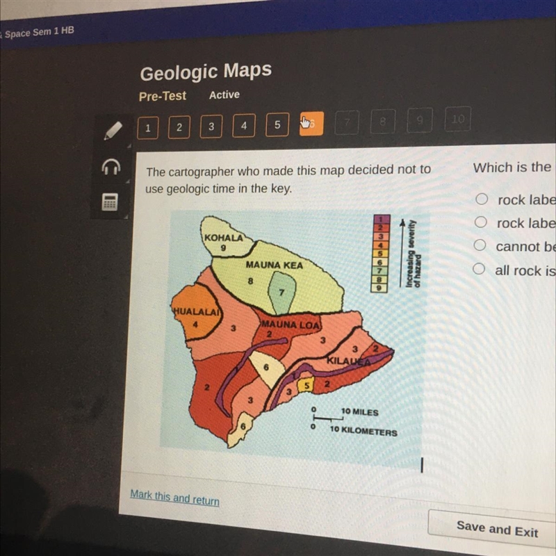 The cartographer who made this map decided not to use geologic time in the key. Which-example-1