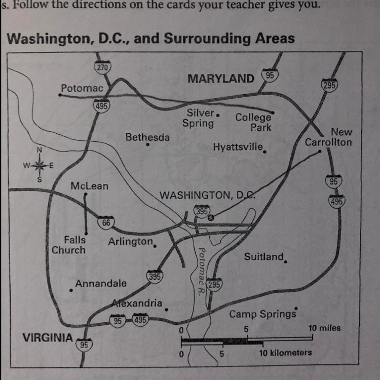 Find the distance between Washington DC and new Carrollton-example-1