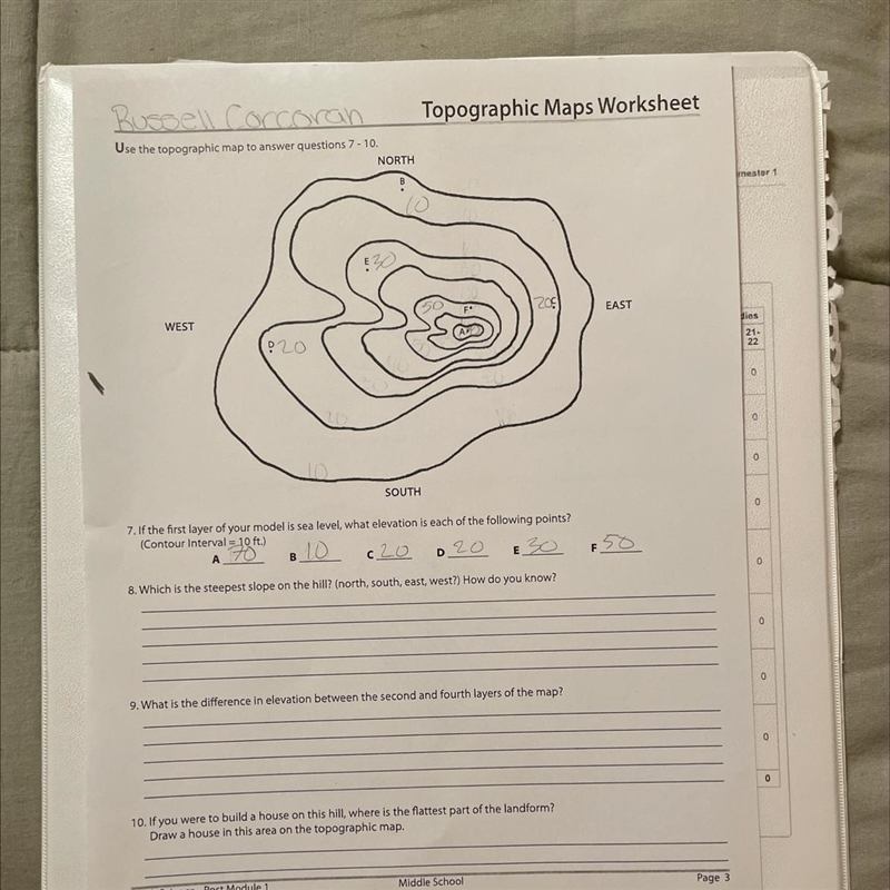 I can’t figure out 8 ,9 , and 10 someone plz help This is science btw not geography-example-1