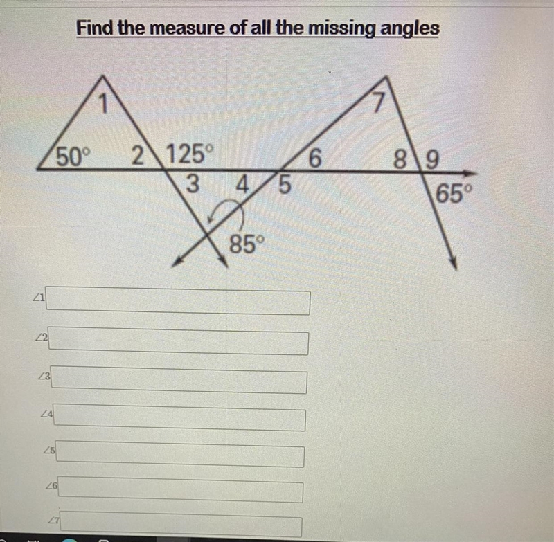 Help please I need angles 1 2 3 4 5 6 7 8 9-example-1