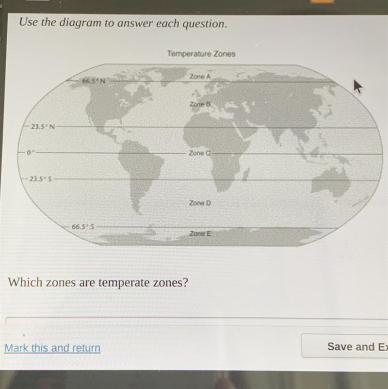 Which zones are temperate zones-example-1