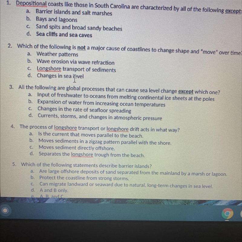 3. All the following are global processes that can cause sea level change except which-example-1