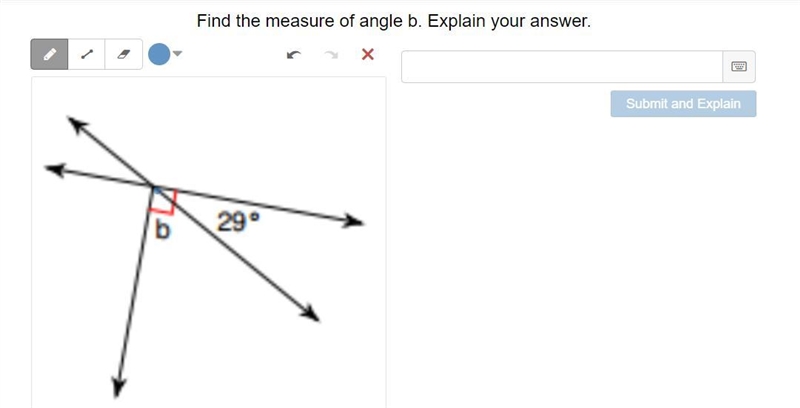 Find the measurement of angle b-example-1